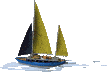 Animated moving sailboat sailing on water.gif