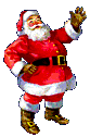Animated Santa Clause moving hand waving to you