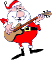 Santa Clause playing guitar