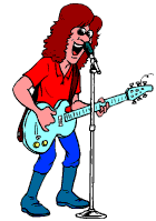 Guitar Player singing into microphone Animation