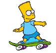 Bart Simpson on skateboard