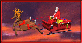 Santa having a nice quiet cruise home after a hard day's night