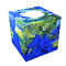 animated square cube earth globe spinning