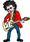 Moving guitar player animated gif clip art