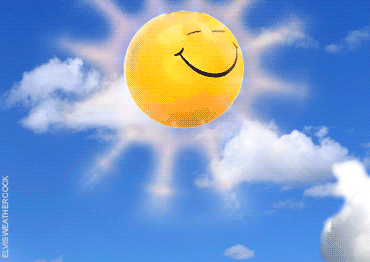 Smiley faced sun on the way to start the day