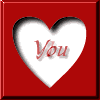 I love you in a heart animation