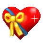 Animated heart with ribbon and bow