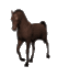 Horse walking slowly moving clip art picture
