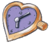 Heart shaped watch moving animation
