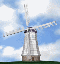 Very nicely done realistic 3D windmill animated gif