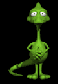 animated green lizard waving alien gif animation