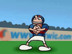 Football player animations and moving clip art pictures of footballs